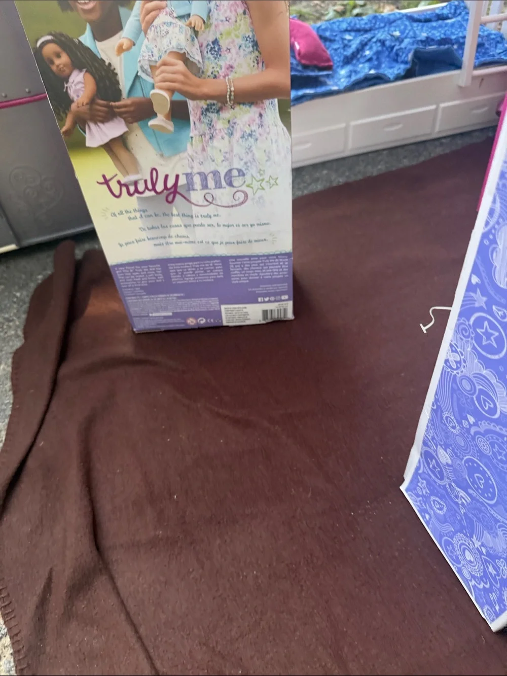 American Girl Truly Me Doll in Black, White, Pink & Blue Outfit